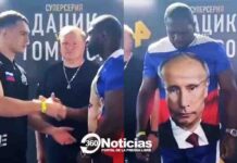En su última pelea boxeador de EEUU se presenta con el rostro de Putin