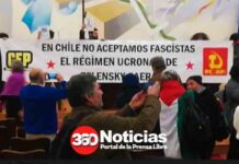 “En Chile NO aceptamos Fascistas. El régimen Ucronazi de Zelenski caerá!