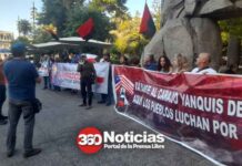 Protestan en Chile contra las agresiones de EE. UU. a Venezuela