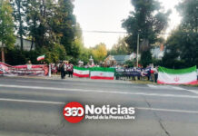 Videos: Chilenos se manifiestan en apoyo a Irán